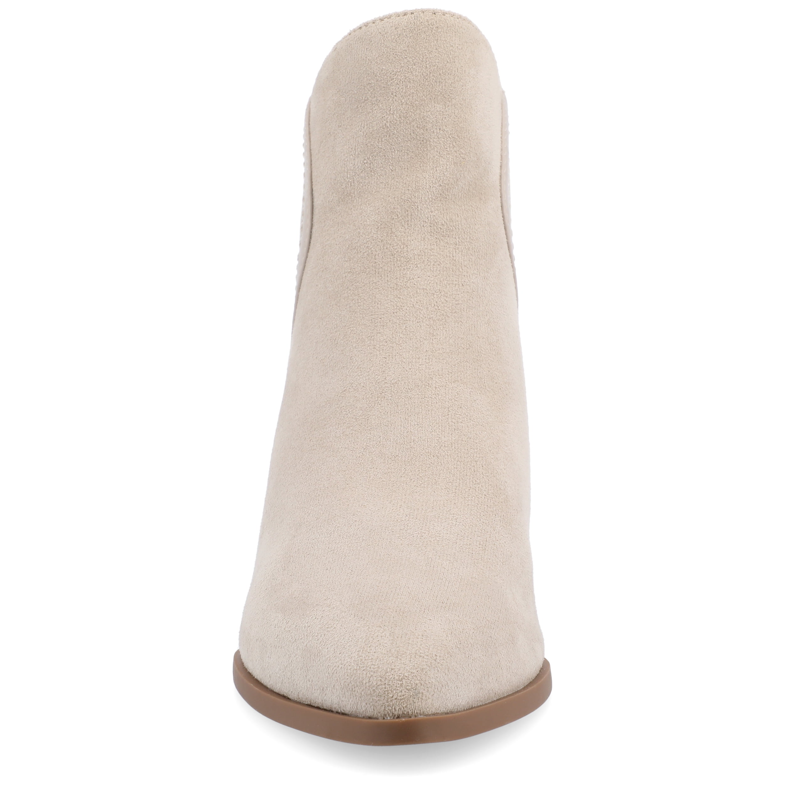 Journee Womens Consuello Two Tone Pointed Toe Booties, Widths Available