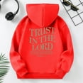 thumbnail image 4 of Otqutp Kids Warm Winter Jackets Loves You Hoodies for Girls Letter Print Sweatshirt Oversized Long Sleeve Pullover Top Children Lightweight Tops(Red,9-10 Years), 4 of 6
