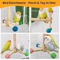 thumbnail image 5 of Interactive Wooden Bird Perch Toy with Rotating Bearing - Natural Wood Parrot Cage Accessory for Small Birds, Promotes Balance & Beak Care, Easy Multi-Angle Installation, Fun Spinning Exercise Wheel, 5 of 5