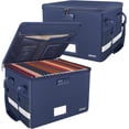 thumbnail image 1 of Pack Pink Collapsible Fireproof & Water- File Storage Box with Lock  Zipper Closure  Holds Up to Pounds  Ideal for Home Office & Document Organization, 1 of 6