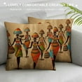 thumbnail image 3 of FUMJ  African Pillowcases,Art Ethnic African Woman Dancer on Grunge Background Decorative Cushion Cover Square Throw Pillow Cover,, 3 of 5