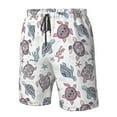 thumbnail image 5 of Naloa Tribal Style Turtle Men's Beach Shorts, Surfing shorts, Swim trunks, Quick Dry Swim Trunks for Surfing Beach Fun - 3X-Large, 5 of 9
