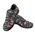 thumbnail image 2 of COEQINE Women Running Shoes Lace-up Girls Black Sole Sneakers Hiking Camping Soft Training Athletic Footwear Tennis Shoes, Colorful Fish Hippie Flower, 2 of 7