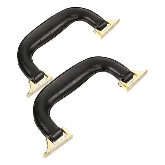 2pcs Brown PU Leather Purse Handles Replacement for Bag Repair Handbags DIY Accessories Carry Handle