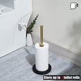 thumbnail image 4 of Toilet Paper Storage Stand Gold, 304 Stainless Steel Thicken 0.8mm Tissue Reserve Holder Dispenser for Bathroom, Brushed Gold, TPS180-BG, 4 of 8