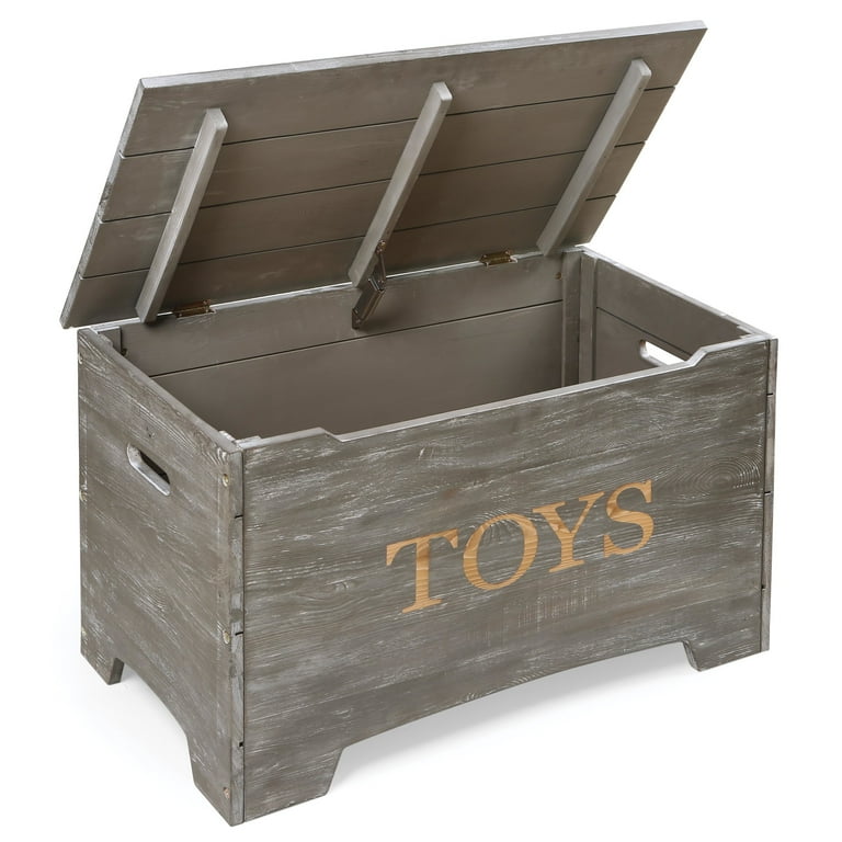 Badger Basket Children's Solid Wood Rustic Toy Box 3.3 Cu ft