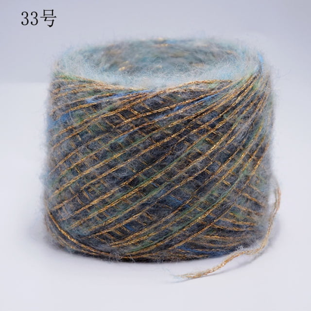 Xiao Hua Hilo suave y brillante de 50 g - Hilo multicolor para tejer, crochet, tejido, paisajes, hilo multicolor para tejer, crochet, color 33