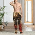 thumbnail image 3 of Cauagu Western French Bulldog Cowboy Mens Pajama Pants Sleep & Lounge Pants,PJ Bottoms with Pockets-, 3 of 7