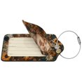 thumbnail image 2 of Naloa Whimsical Flower Crown Maiden Luggage Tag for Suitcase Leather Baggage Tag with Stainless Steel Loop Privacy Cover for Women Men Girls-4 PCS, 2 of 5