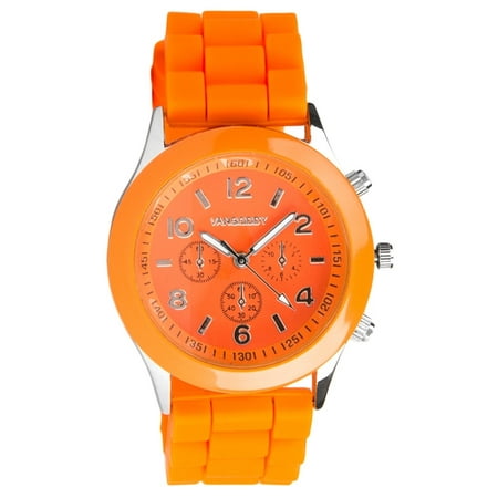 Unisex Analog Round Wrist Watch For Casual Wear With Adjustable Silicone Strap