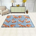 thumbnail image 3 of SKYSONIC Lightweight Soft Area Rugs Happy Foxes White Dots Floor Mat for Kids Playing Room Hardwood Floor Living Room Nursery Rugs, 60x39 in, 3 of 6