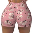 thumbnail image 2 of Salouo Rose Flowers Print Women's Athletic Shorts,Booty Shorts Biker Shorts High Waisted Elastic Workout Shorts for Yoga Gym Running Sports-Medium, 2 of 8