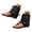 Black, variant on Women's Bohemian Tassel Gladiator Sandals Leather Fringe Thong Flip Flops Summer Beach Wedge Heel Western Ankle Boots White,7