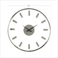 thumbnail image 3 of DecMode 14" Silver Aluminum Wall Clock with Clear Face, 3 of 9