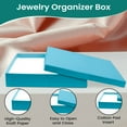 thumbnail image 4 of Novel Box 8 Pack Light Blue Cardboard Cotton Filled Jewelry Gift Boxes 7x5x1.25 Inches with Lids, 4 of 8