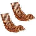 thumbnail image 2 of vidaXL Rocking Chair Patio Chaise Lounge Outdoor Daybed Solid Wood Acacia, 2 of 10
