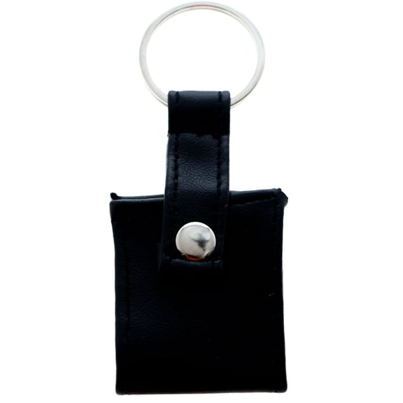 Snap Picture-Frame-Keychain Black/Silver-Tone