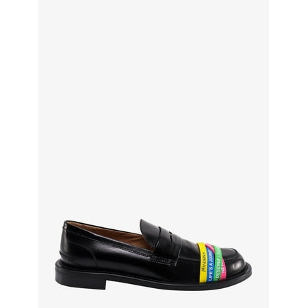 

MAN Leather loafer with multicolor elastics