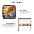 thumbnail image 5 of KLL Geometric American Bald Eagle Print Tissue Box Cover,Leather Tissue Holder Square Facial Tissue Case Facial Paper Organizer Dispenser for Bathroom, Vanity Countertop, 5 of 7