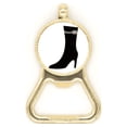 thumbnail image 1 of Simple Graphics Ouvre-Bouteille de Bière Noir à Talons Hauts en Acier Inoxydable Porte-Clés, 1 of 3