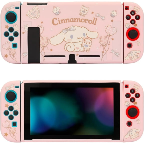 KOMI Protective Case for Nintendo Switch - Cinnamoroll in Pink - Soft Anti-Scratch Shockproof Slim Cover Case for Nitendo Switch and Joystick
