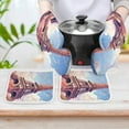 thumbnail image 6 of Eiffel Tower Insulated Gloves And Pot Mats (four Piece Set), 6 of 6
