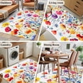 thumbnail image 6 of Rectangle Area Rug 3x5ft,Colorful Summer Flowers Washable Carpet Non-Slip Runner Accent Rugs Indoor Floor Mat for Bedroom Living Room Decor,Rustic Watercolor Wildflowers Plant, 6 of 9
