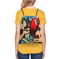 thumbnail image 4 of Lsque Mario Print Drawstring zipper Backpack Bag Sport Gym Sackpack Cinch Bags Drawstring Bags Draw String Sport Bag-One Size, 4 of 6