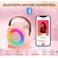 thumbnail image 3 of Máquina de karaoke MijiTrio para niños con micrófono Bluetooth, 3 of 7