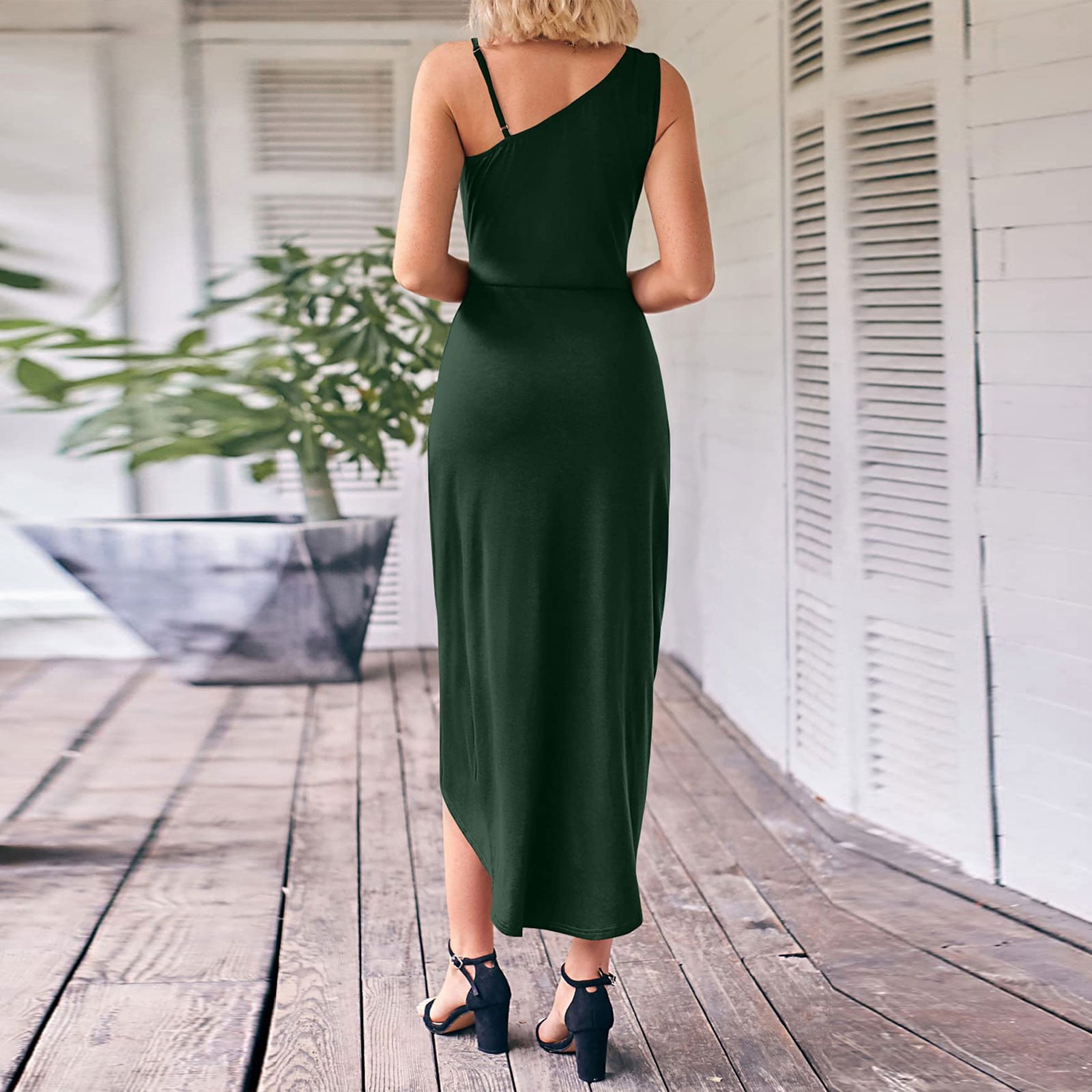 HIMIWAY Summer Dresses for Women 2023 Women's Solid Color