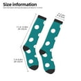 thumbnail image 2 of KLL White Polka Dots With Teal Background Print Cool Socks Men's Women's Crew Socks Funny Crazy Novelty Stockings, 2 of 6