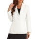thumbnail image 1 of Blazers Casual INSPIRE CHIC para Mujer con Manga Larga, Solapa, Abierto Frontal, Botones y Bolsillos, Chaquetas de Trabajo XL Blanca, 1 of 6
