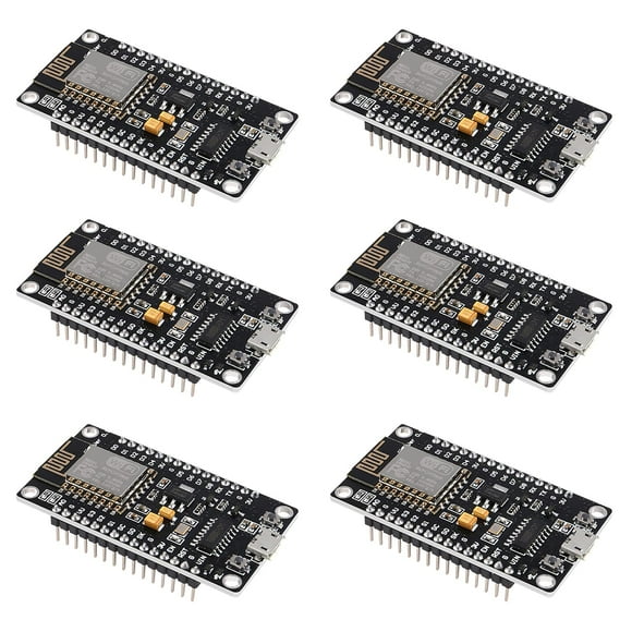 ACEIRMC ESP8266 Serial Wireless Module ESP-12E CH340 NodeMcu V3 Lua WIFI Internet of Things New Version Development Board Compatible with Arduino IDE/MicroPython (6pcs)