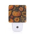 thumbnail image 1 of Fotbe Autumn Pumpkin Leaves Pattern Plug-in LED Backlit Night Light with Motion Sensor & Dusk to Dawn Sensor Energy Efficient Night Light, Bedroom Night Light-EU, 1 of 7