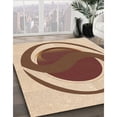 thumbnail image 2 of Ahgly Company Indoor Round Patterned Mahogany Brown Area Rugs, 6' Round, 2 of 6