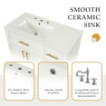 thumbnail image 3 of Aukfa 36" Bathroom Vanity with Sink, Free Standing Single Basin Vanity Set,White, 3 of 8