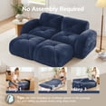 thumbnail image 2 of Eyisean 80.3" Velvet Modular Sectional Loveseat Sofa with 2 Ottoman, 2-Seater U Shape Boneless Couch with Anti-Slip Design, No Assembly Required, Comfy Cloud Sectional Couches for Living Room, 2 of 19