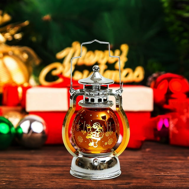 Xihbxyly Faroles Navideños con Diseño Led Brillante, Decoración Festiva para El Jardín, Luz Cálida para Ambiente Festivo, para Uso En Exteriores E Interiores, Regalo para Amigos, Tamaño 12,6 X 7,7 Cm