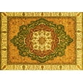 thumbnail image 1 of Ahgly Company Machine Washable Indoor Rectangle Abstract Yellow Modern Area Rugs, 5' x 8', 1 of 4