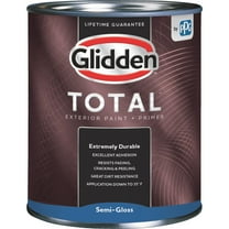 Glidden Total Exterior Paint Primer Semi-Gloss Ultra Deep Base Quart