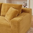 thumbnail image 6 of MAYEERTY L-Shaped Cloud Sectional Sofa, No Assembly Required Sleeper Couch for Bedroom & Apartment, 103×65" Yellow, 6 of 7