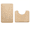 Beige, variant on Bathroom Rugs Sets 2 Piece , Minimalist, Non Slip Washable Bath Mat and U-Shaped Toilet Rug (White)