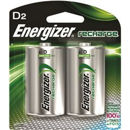 ENERGIZER BATTERY D NIMH RECHARGEABLE, 2 PACK