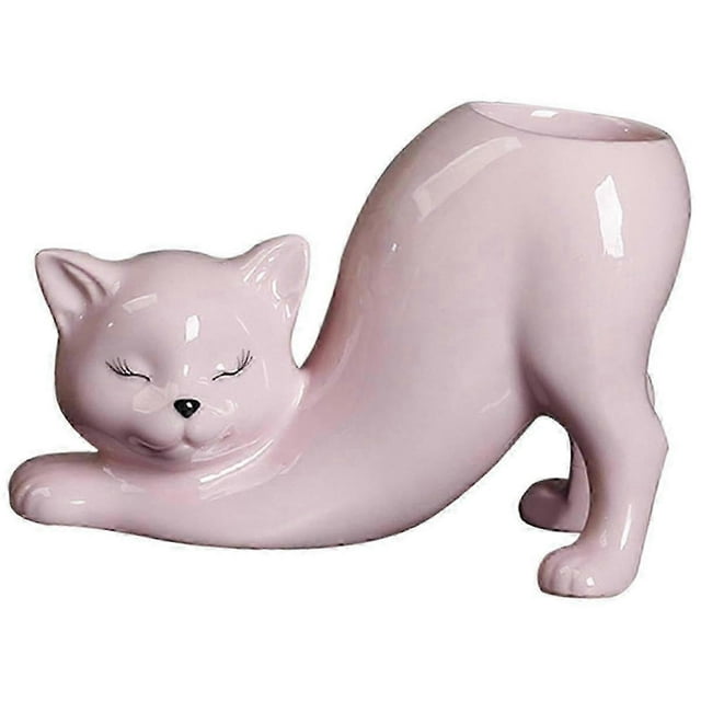 Cute Cat Tail Flower Pot, Ceramic Cartoon Animals, Succulent Cactus Flower Pot