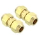 thumbnail image 1 of Conector de tubo de compresión de latón Uxcell, conectores de extensión de tubería para fontanería 3/8" macho x 1.4 pulgadas, 1 of 6