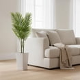 thumbnail image 3 of Yeshouse Palmera artificial, areca tropical alta con macetero alto blanco, árbol artificial en maceta con hojas realistas para decoración de interiores, salas de estar, dormitorios, hogar y oficina, 3 of 7