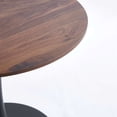 thumbnail image 5 of Brown Round Dining Table, 31.5" Tulip Table Kitchen Dining Table for 2-4 People with MDF Table Top & Pedestal Base, Mid-Century End Table Leisure Coffee Table Office Living Room Table, 5 of 17