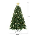 thumbnail image 3 of [Luckynote]6FT Christmas Tree with 250 Warm White LED Lights – 1000 PVC & Hard Needle Tips, Hinged Branch Design, Sturdy Metal Stand – Full Realistic Holiday Tree, 3 of 9