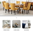 thumbnail image 4 of Tzicr set of 4 Velvet Dining Chairs, Upholstered Wing-back Dining Chairs with Nailhead Trim and Solid Wood Legs for Kitchen/Bedroom/Dining Room (Gold)., 4 of 7