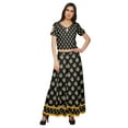 thumbnail image 1 of Moomaya Loose Palazzo And Crop Top Set Santoon Printed Ethnic Dress For Women, 1 of 6